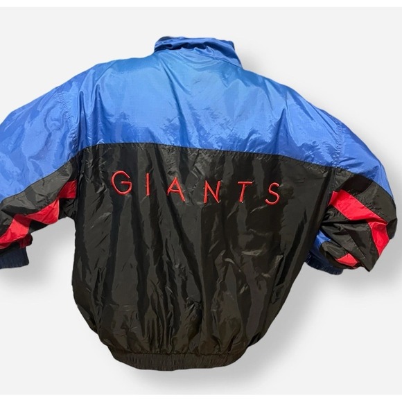 Vintage New York Giants NFL On Windbreaker Jacket Mens XL Zip Pro Player Blue - Picture 1 of 8